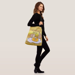 Bolso Cruzado personaje de dibujos animados huevo frito con gran