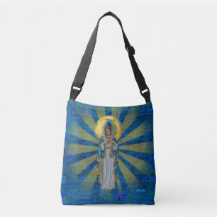 Bolso Cruzado Personaliza el nombre Virgin Mary con Halo