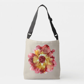Bolso Cruzado Personalizable Borgoña y Gold Camellia
