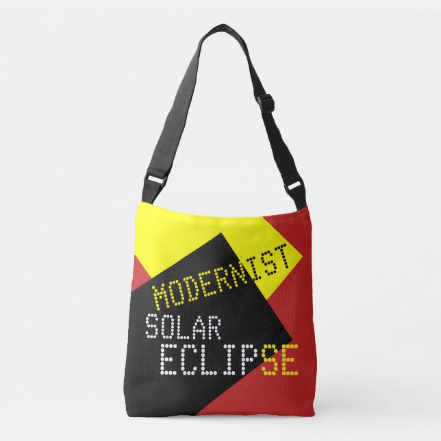Bolso Cruzado Personalizable divertido del eclipse solar moderni (Anverso)