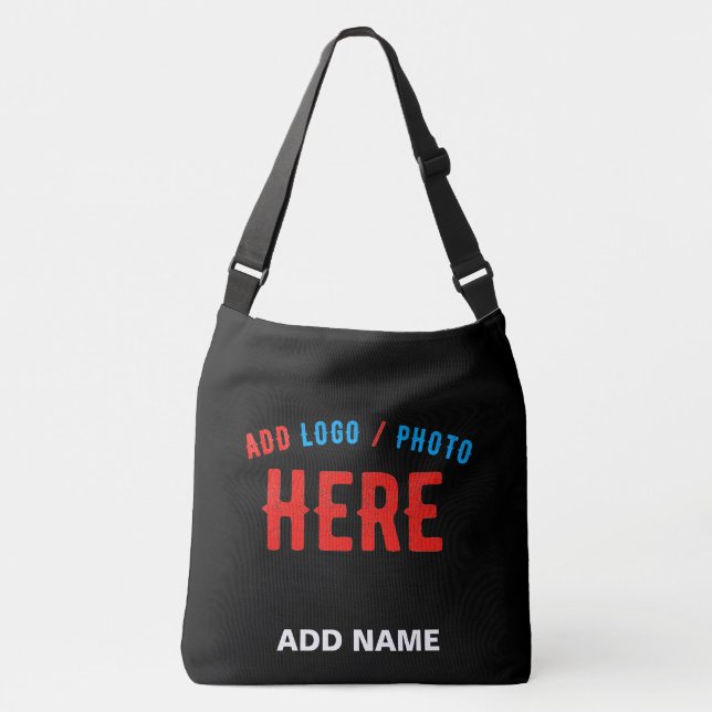 BOLSO CRUZADO PERSONALIZABLE MODERNO ESTILO NEGRO VERIFICADO MAR (Anverso)