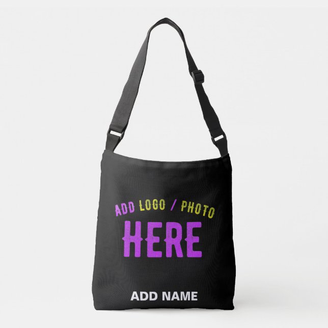 BOLSO CRUZADO PERSONALIZABLE MODERNO ESTILO NEGRO VERIFICADO MAR (Anverso)