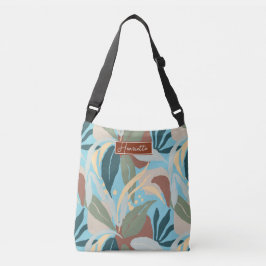 Bolso Cruzado Personalizable Tote Bag con hojas tropicales