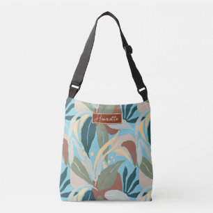 Bolso Cruzado Personalizable Tote Bag con hojas tropicales