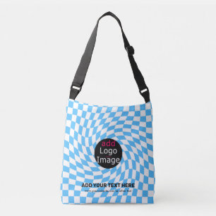 Bolso Cruzado Personalizado azul pálido del comprobador de Moda