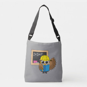 Bolso Cruzado Personalizado de Búho Estudiantil Cute