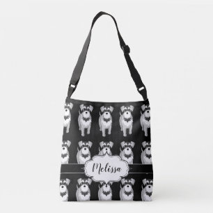 Bolso Cruzado Personalizado de los Schnauzers miniatura retro