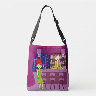 Bolso Cruzado Personalizado de vida nocturna de bar romántico de
