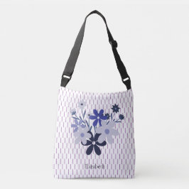Bolso Cruzado Personalizado elegante estampado violeta azul