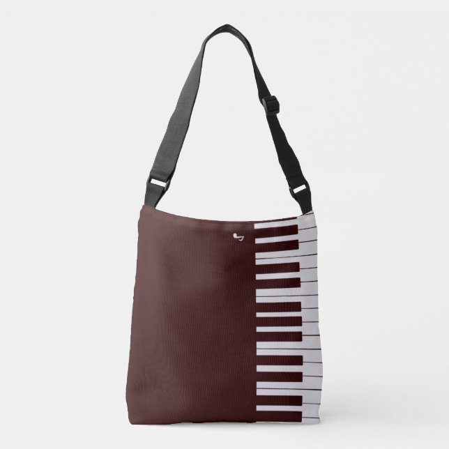Bolso Cruzado Personalizado elegante estilo moderno nota musical (Anverso)