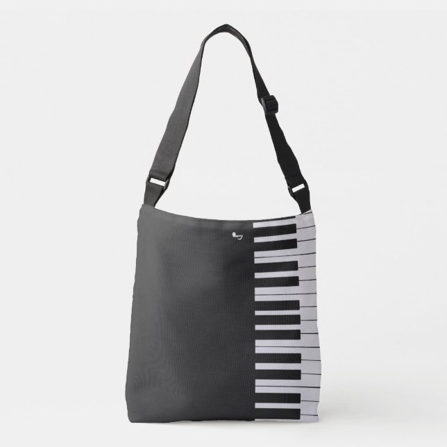 Bolso Cruzado Personalizado elegante estilo moderno nota musical (Anverso)