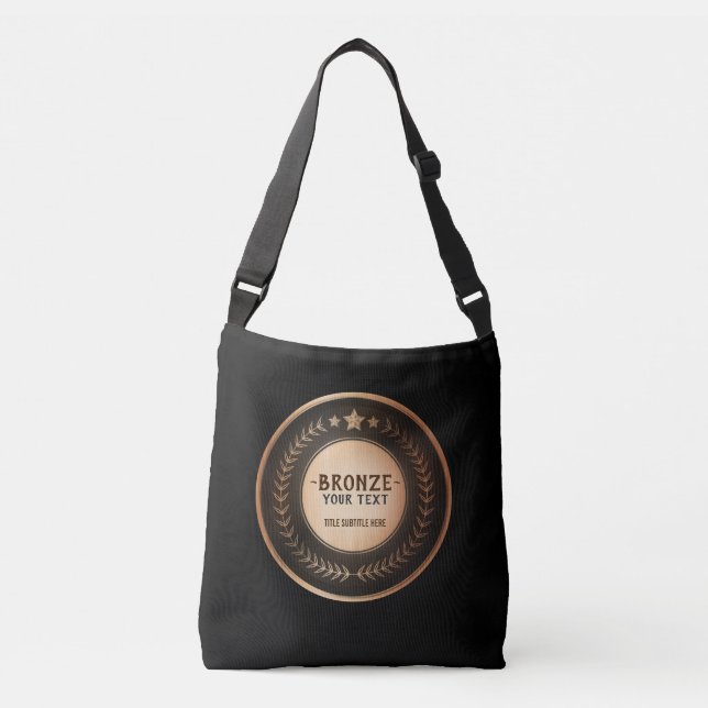 Bolso Cruzado PERSONALIZADO IMPRIMIR DIY MEDAL Campeón de bronce (Anverso)