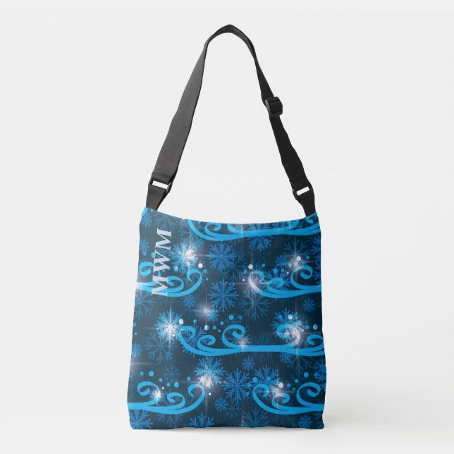 Bolso Cruzado Personalizado Monagram Winter Blue (Anverso)