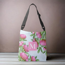 Bolso Cruzado Personalizado rosa Monograma Floral