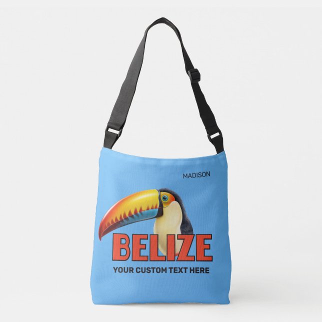 Bolso Cruzado Personalizado Texto BELICE Toucan (Anverso)