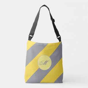 Bolso Cruzado Personalizar Gris Amarillo Claro Y Suave