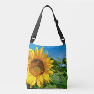Bolso Cruzado Personalizar nombre cielo azul girasol