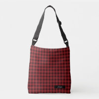 Personalizar nombre rojo negro relleno de búfalo