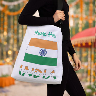 Bolso Cruzado Personalized India Flag Crossbody Bag  