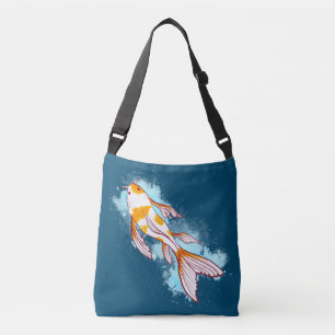 Bolso Cruzado Pescado Koi Ilustracion de natación