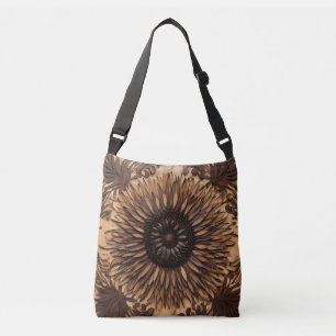 Bolso Cruzado Pétalos australianos: Impresión en madera de flor 