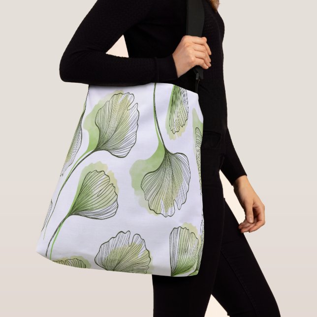 Bolso Cruzado Pétalos verdes (Detalle)