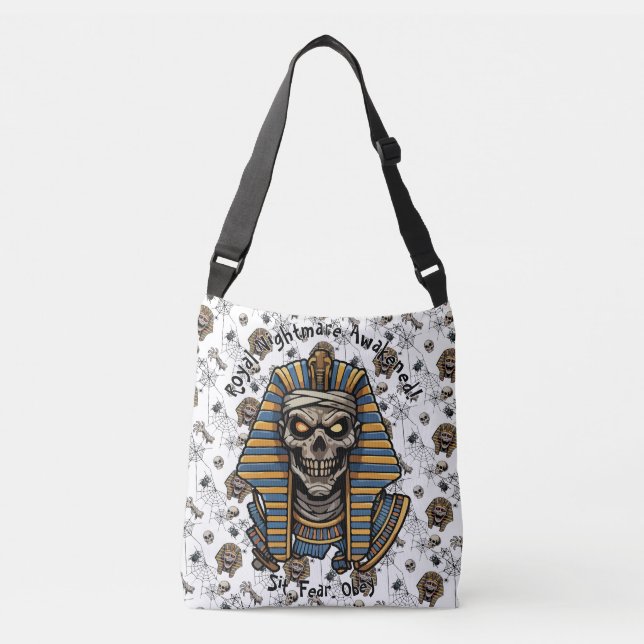 Bolso Cruzado 🤍 Pharaoh Blanco Mummy Tote Bag 👑 🎃 (Anverso)