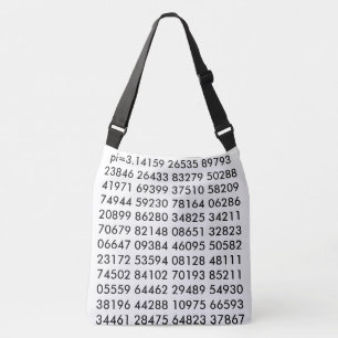 Bolso Cruzado pi= 3.14159 Dígitos pi Day de ciencias matemáticas