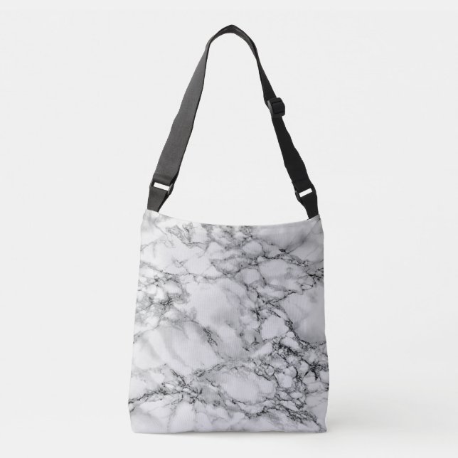 Bolso Cruzado Piedra de mármol blanco de moda (Anverso)