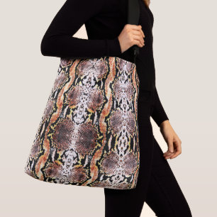 Bolso Cruzado Piel de serpiente de Constrictor Boa de lavado de 