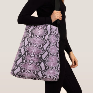 Bolso Cruzado Piel de serpiente de lavado rosa exótico Python