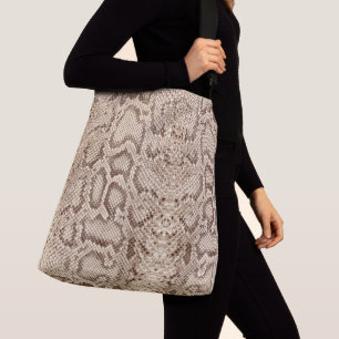 Bolso Cruzado Piel de serpiente exótico Beige-Anaconda