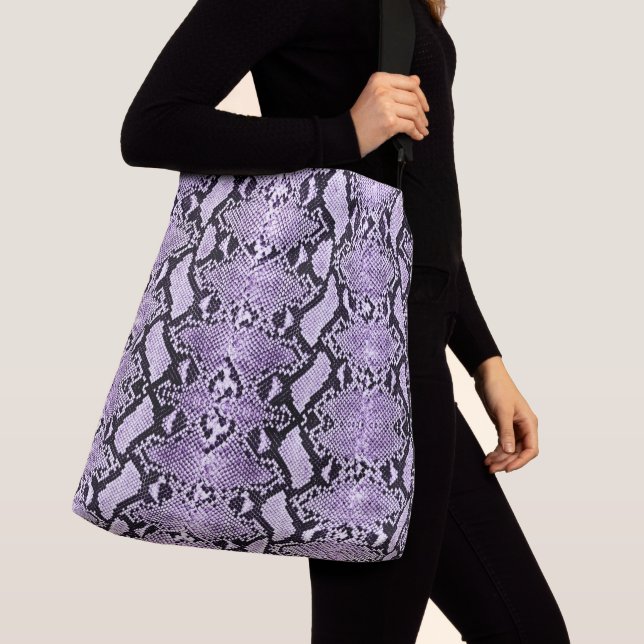Bolso Cruzado Piel de serpiente Púrpura Exótica Lilac Python (Detalle)