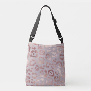 Bolso Cruzado Piel leopardo: elegancia dorada rosa.