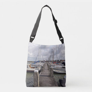 Bolso Cruzado Pier con embarcaciones y yates en Marken, Países