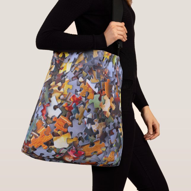 Bolso Cruzado Piezas de rompecabezas divertidas (Detalle)