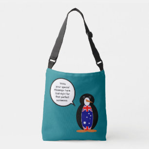 Bolso Cruzado Pingüino parlante australiano personalizado