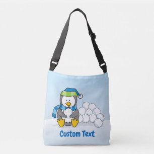 Bolso Cruzado Pingüino pequeño sentado con baba de ballenas de n