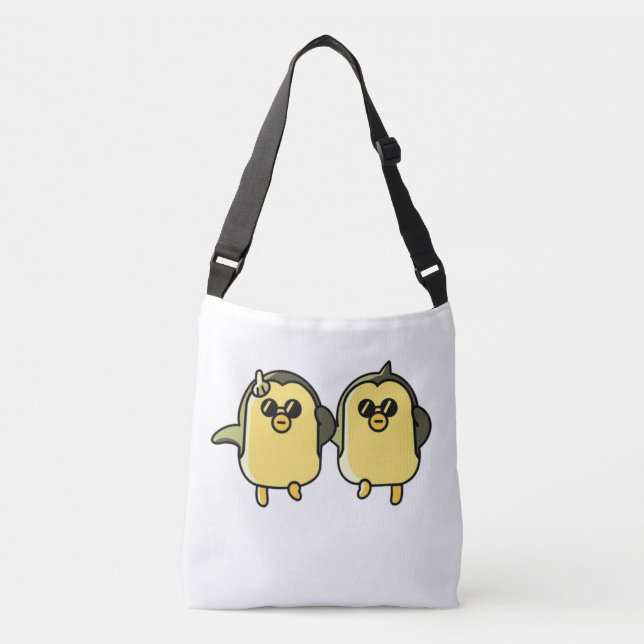 Bolso Cruzado Pingüinos Bailarines (Anverso)