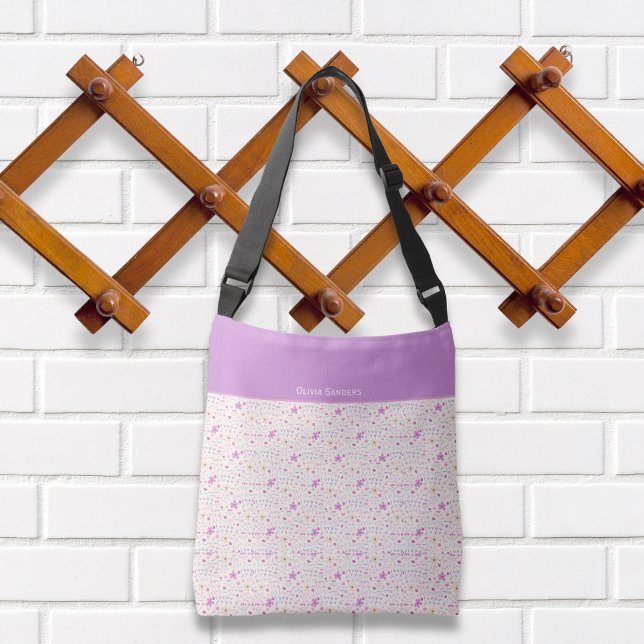 Bolso Cruzado Pink and Yellow Watercolor Flowers (Subido por el creador)