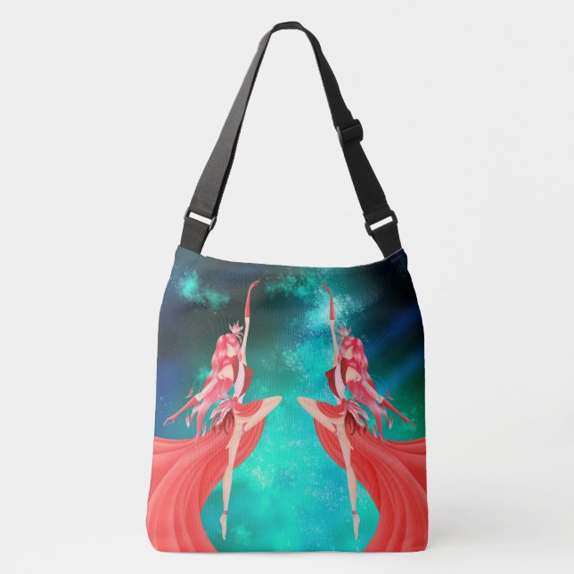 Bolso Cruzado Pink Ballerina Night Sky  (Anverso)