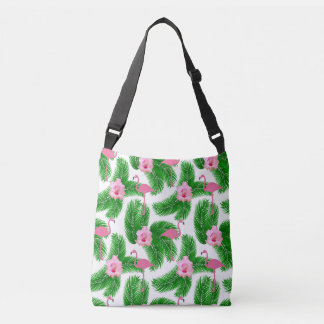Bolso Cruzado Pink Flamingo Tropical Floral Summer Vibes