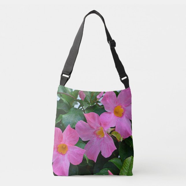 Bolso Cruzado Pink Mandevilla Vine (Anverso)
