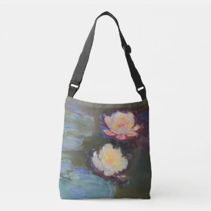 Bolso Cruzado Pintado de naves acuáticas de Monet Water Lily Lil