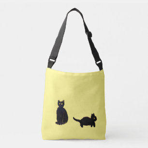 Bolso Cruzado Pintando gatos negros con sabor a gatito personali