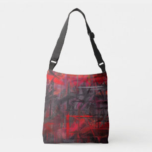 Bolso Cruzado Pintura abstracta   Colores dinámicos #44 cama Mas