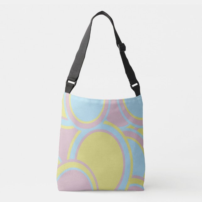 Bolso Cruzado Pintura abstracta moderna de Pastel (Anverso)