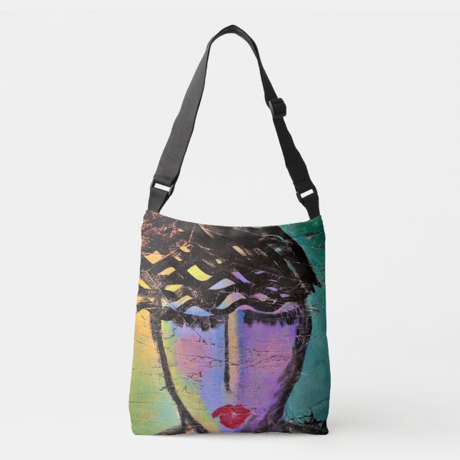 Bolso Cruzado Pintura abstracta original (Anverso)