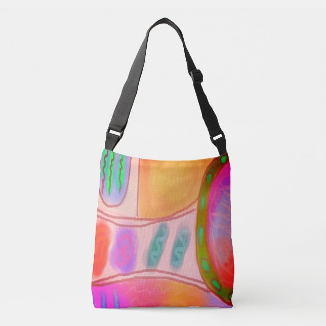 Bolso Cruzado Pintura abstracta original (Anverso)