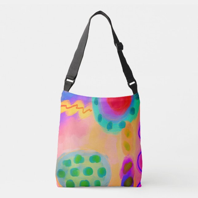 Bolso Cruzado Pintura abstracta original (Anverso)